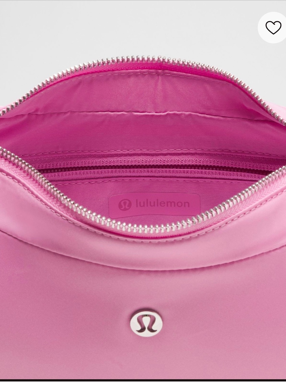 lululemon City Essentials pink zip-top crossbody pouch